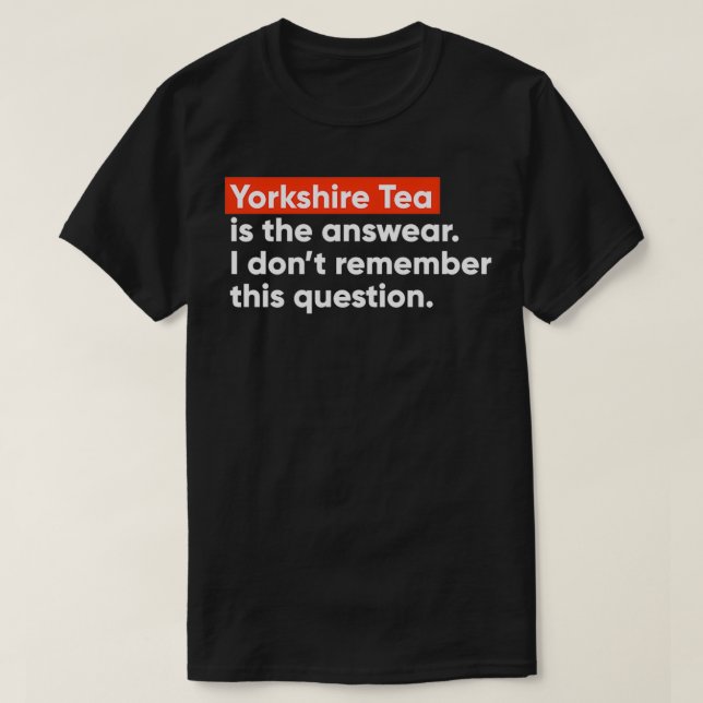 Camiseta Yorkshire Tea é a roupa (Frente do Design)