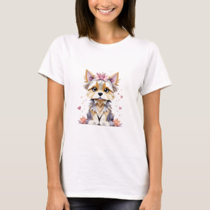 Camiseta Yorkshire Terrier, adorável e divertida corte anim