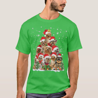 Camiseta YorkShire Terrier Árvore de Natal Papais noeis Sua
