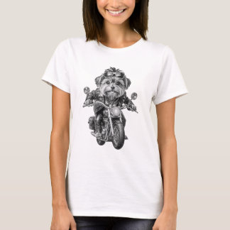 Camiseta Yorkshire Terrier Biker cão