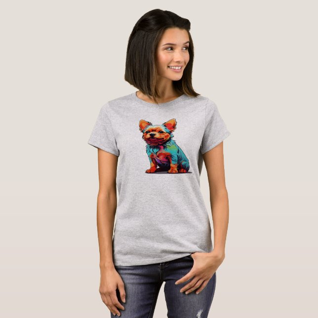 Camiseta Yorkshire Terrier Chic Yorkie Essence (Frente Completa)