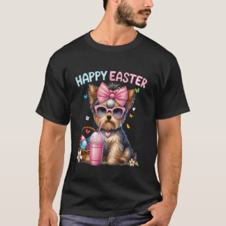 Camiseta Yorkshire Terrier Dog Easter Bunny Women Kids Girl