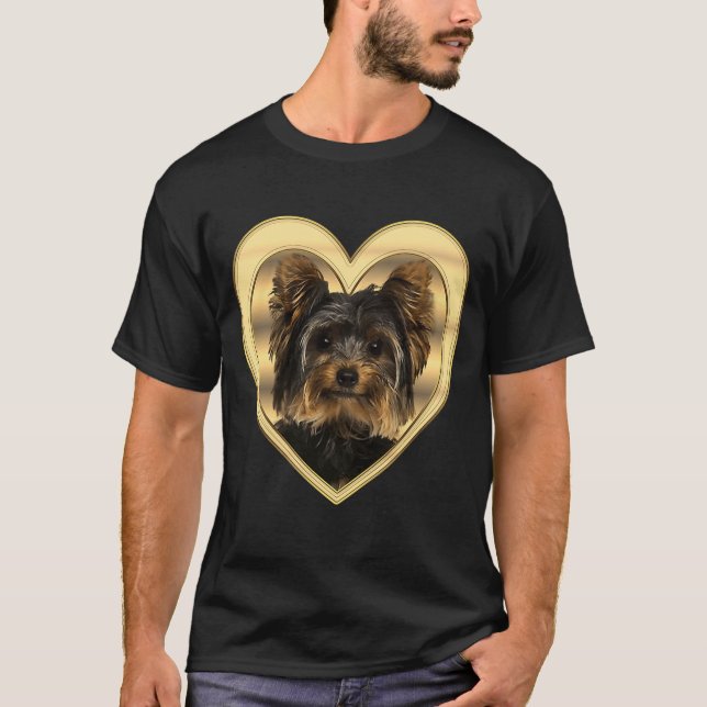 Camiseta Yorkshire Terrier Dog Heart Yorkshire Terrier (Frente)