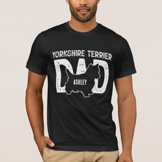 Camiseta Yorkshire Terrier Dog Pai Puppy Pai (Frente)