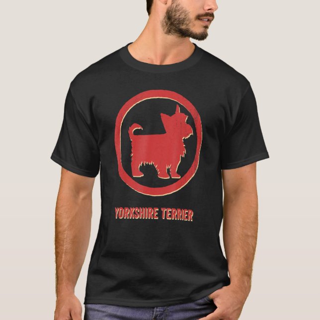 Camiseta Yorkshire Terrier Dog Retro Vintage (Frente)