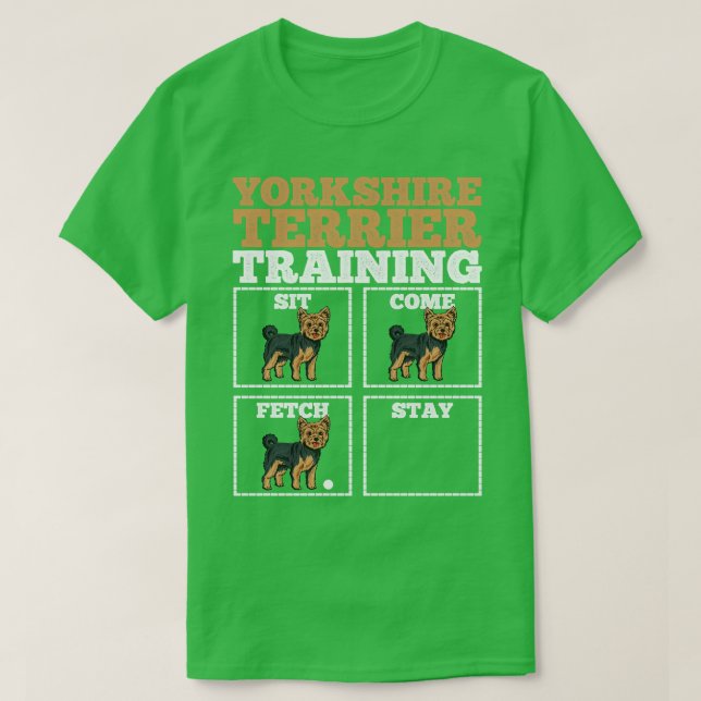 Camiseta Yorkshire Terrier Dog Training Trainer (Frente do Design)
