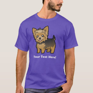 Camiseta Yorkshire terrier dos desenhos animados (cabelo