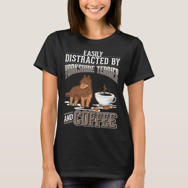 Camiseta Yorkshire Terrier e Coffee Yorkie (Frente)