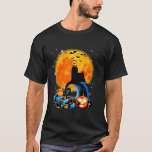 Camiseta Yorkshire Terrier e Yellow Moon Halloween Funny