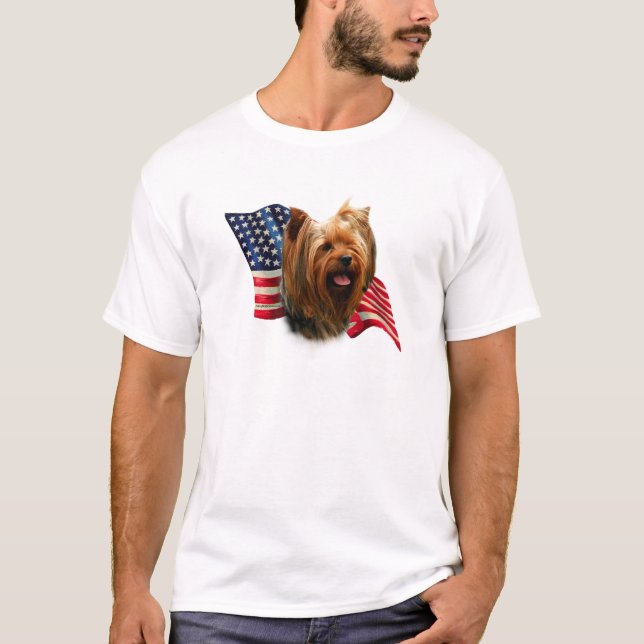 Camiseta Yorkshire Terrier Flag (Frente)