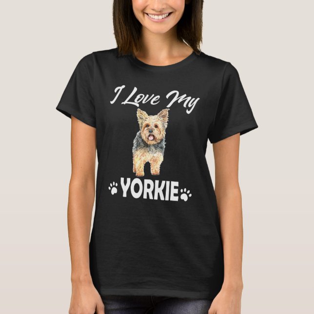 Camiseta Yorkshire Terrier I Love My Yorkie (Frente)