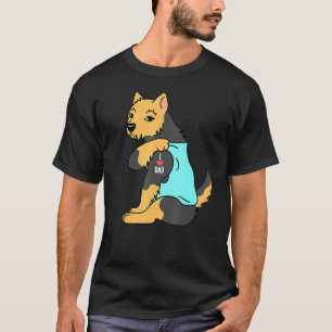 Camiseta Yorkshire Terrier I Love Pai Dog