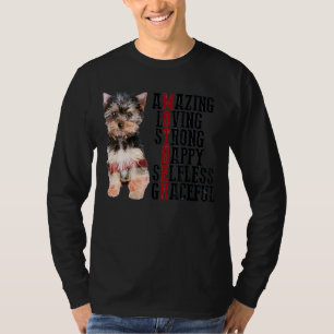 Camiseta Yorkshire Terrier Incrível Adorando Forte E Feliz