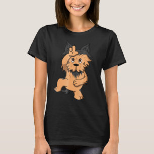 Camiseta Yorkshire Terrier leva o lance de dança