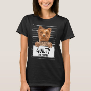 Camiseta Yorkshire Terrier Mugshot Guilty Dog