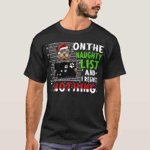 Camiseta Yorkshire Terrier na Lista de Natal travessa Yorki