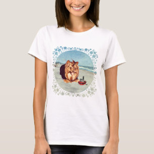 Camiseta Yorkshire Terrier na Praia