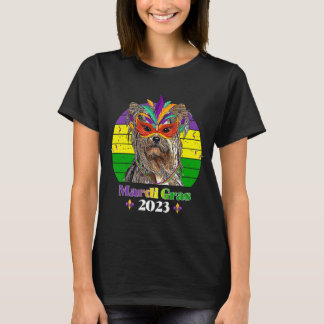 Camiseta Yorkshire Terrier Party Dog Mardi Gras 2023