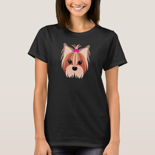 Camiseta Yorkshire Terrier Pink Dog Yorkie (Frente)
