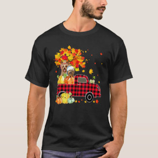 Camiseta Yorkshire Terrier Pumpkin Truck Fall Leaf Thanksgi