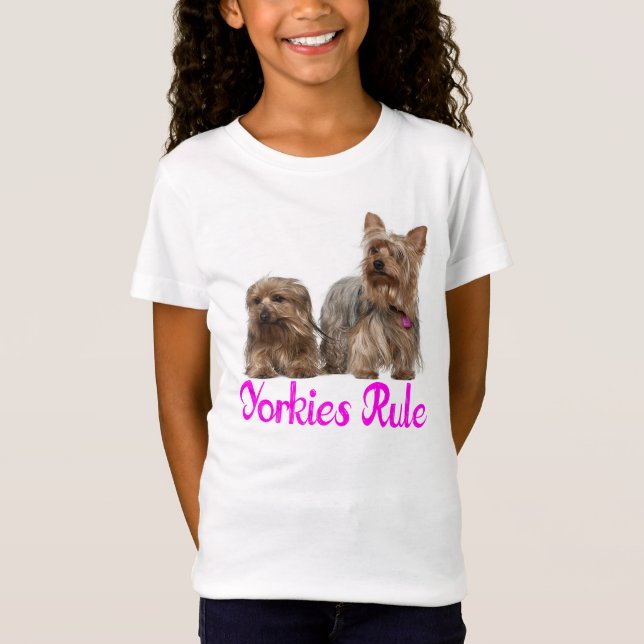 Camiseta Yorkshire Terrier Puppy Dog Love Yorkies Girls (Frente)