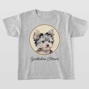 Camiseta Yorkshire Terrier Puppy Pintura Original