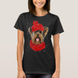 Camiseta Yorkshire Terrier Red Winter Hat Christmas Scarf D<br><div class="desc">Yorkshire Terrier Red Winter Hat Christmas Scarf Dog</div>