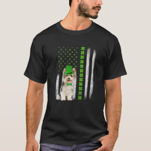 Camiseta Yorkshire Terrier Saint Patrick American Flag Dogs