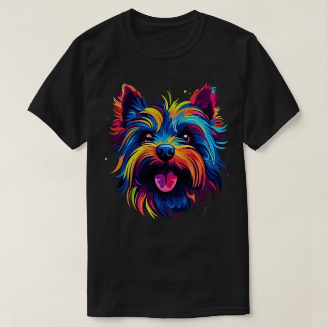 Camiseta Yorkshire Terrier Smiling (Frente do Design)