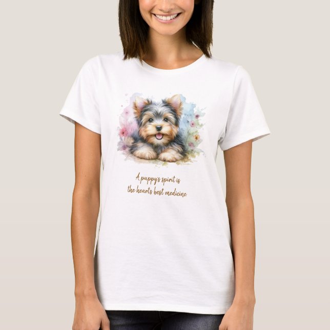 Camiseta Yorkshire Terrier T-Shirt with Quote (Frente)