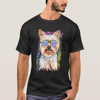 Camiseta Yorkshire Terrier Tie Dye Aquarela Yorkie