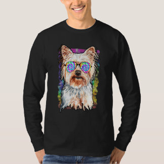 Camiseta Yorkshire Terrier Tie Dye Aquarela Yorkie