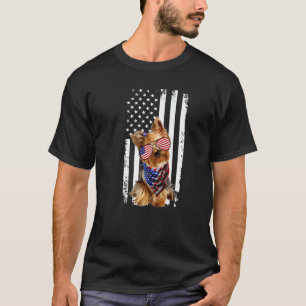Camiseta Yorkshire Terrier Us Flag 4 de julho Patriot Yorki