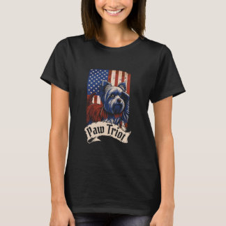 Camiseta Yorkshire Terrier Us Flag Dog Breed - Pet Yorkie P