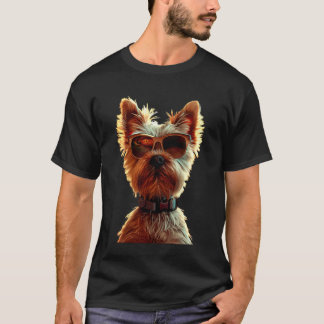 Camiseta Yorkshire Terrier with Sunglasses Dog Lover Cute Y