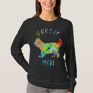 Camiseta Yorkshire Terrier Yorkie mãe Yorkie mama cão mãe Y
