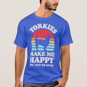 Camiseta Yorkshire Terriers faz-me feliz prêmio Sunset