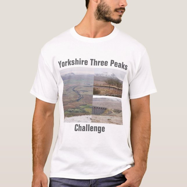 Camiseta Yorkshire Three Peaks Challenge T-shirt (Frente)