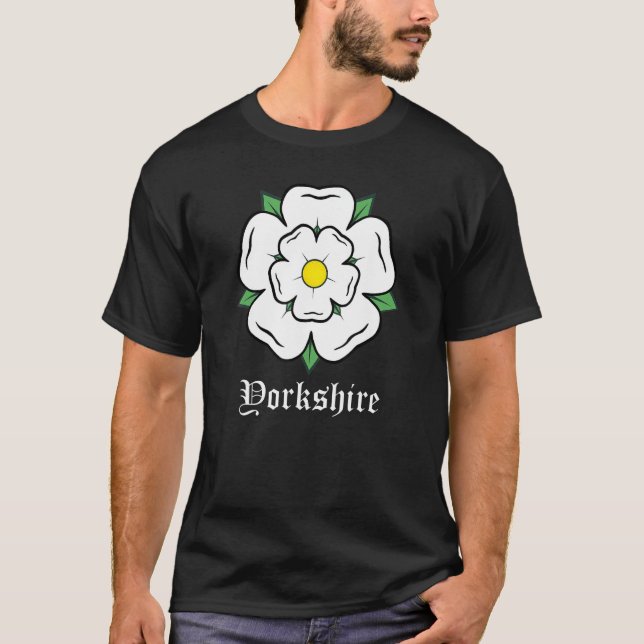 Camiseta Yorkshire White Rose Símbolo Reino Unido (Frente)