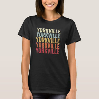 Camiseta Yorkville New York Yorkville NY Texto Retroativo