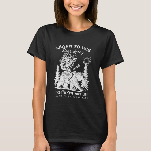 Camiseta Yosemite National Park Bear Spray Engraçada Cam (Frente)