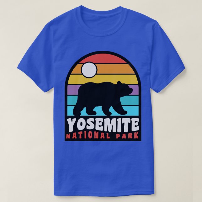 Camiseta Yosemite National Park California Bear Crachá (Frente do Design)