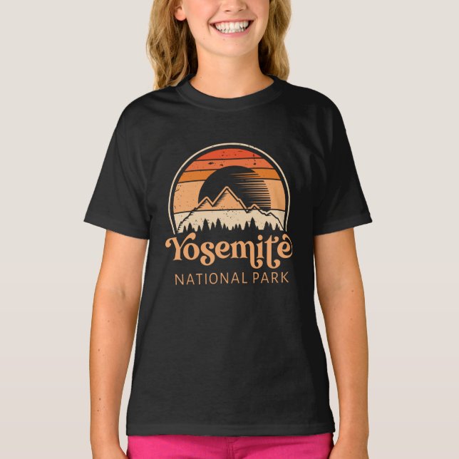 Camiseta Yosemite National Park California Retro Vintage (Frente)