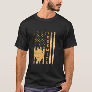 Camiseta Yosemite National Park Map America Flag