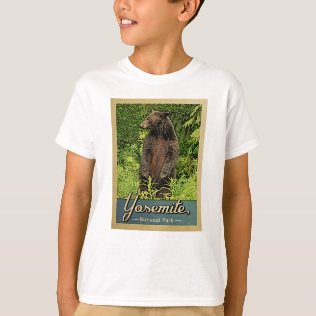 Camiseta Yosemite National Park Vintage Bear (Frente)