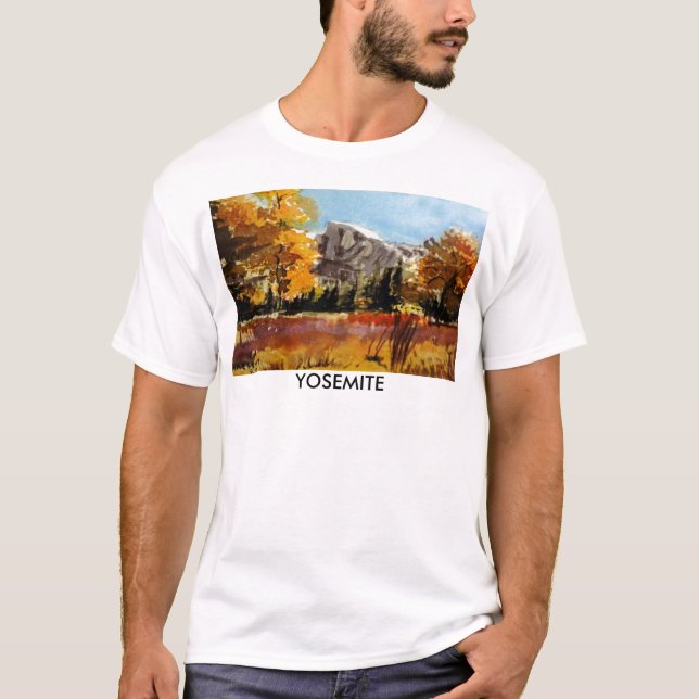 Camiseta Yosemite, prado de Halfdome (Frente)
