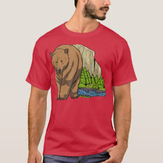 Camiseta Yosimite Urso Comida Engraçado Mulheres Fazendas