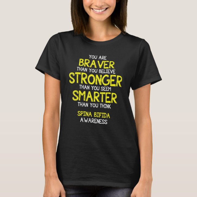 Camiseta You are Braver Spina Bifida Awareness Supporter Ri (Frente)
