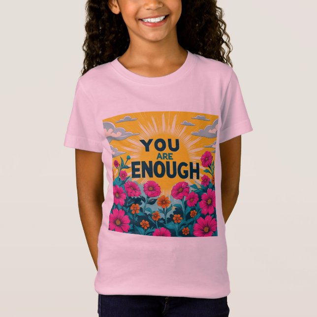 Camiseta You Are Enough – Kids' Positive Message Graphic Te (Frente)