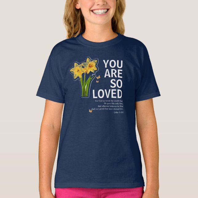 Camiseta You Are So Loved Floral Christian (Frente)